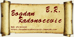 Bogdan Radonoćević vizit kartica